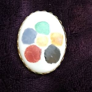 Artist Porcelain Brooch